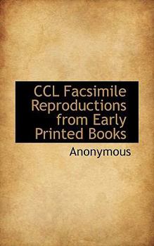 Paperback CCL Facsimile Reproductions from Early Printed Books Book