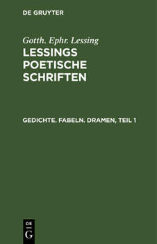 Hardcover Gedichte. Fabeln. Dramen, Teil 1 [German] Book