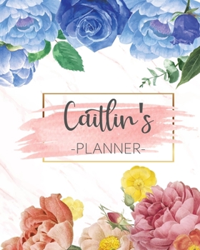 Paperback Caitlin's Planner: Monthly Planner 3 Years January - December 2020-2022 - Monthly View - Calendar Views Floral Cover - Sunday start Book