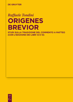 Hardcover Origenes brevior [Italian] Book