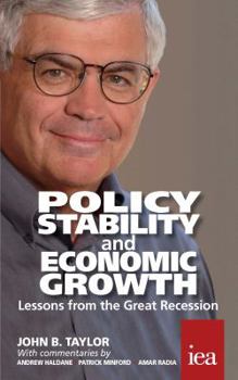 Paperback Policy Stability and Economic Growth: Lessons from the Great Recession Book