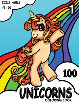 Paperback 100 Unicorns #1 Coloring Book