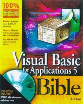 Paperback Visual Basic for Applications 5 Bible [With *] Book