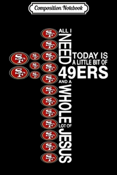 Composition Notebook: Merry Christmas Cross Football Team SanFrancisco-49er Xmas  Journal/Notebook Blank Lined Ruled 6x9 100 Pages