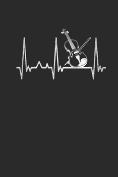 Violin Heartbeat: Violins Notebook, Dotted Bullet (6" x 9" - 120 pages) ~ Musical Instruments Themed Notebook for Daily Journal, Diary, and Gift