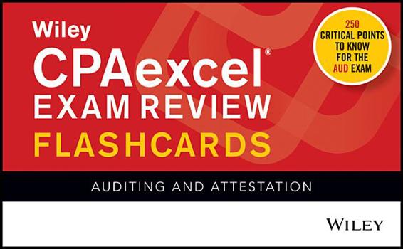 Paperback Wiley Cpaexcel Exam Review 2020 Flashcards: Auditing and Attestation Book