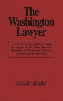 Hardcover The Washington Lawyer Book