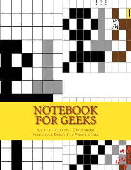 Paperback Notebook for Geeks - 8.5 X 11 - 50 Pages - Graph Ruled: Sketchbook Design 1 Book