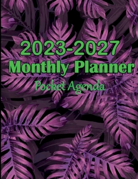2023-2027 Monthly Planner Pocket Agenda: 5 Years Journal with Elegant Cover for Women