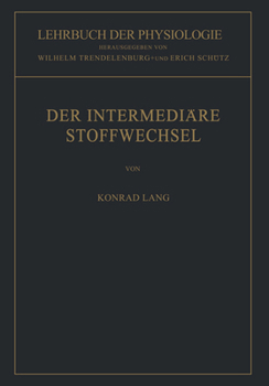 Paperback Der Intermediäre Stoffwechsel [German] Book