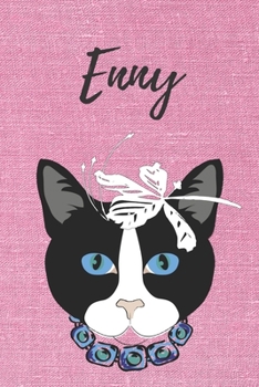 Enny Katzen-Malbuch / Notizbuch Tagebuch: Individuelles personalisiertes blanko M�dchen & Frauen Namen Notizbuch, blanko DIN A5 Seiten. Ideal als Uni ... Weihnachts & Geburtstags Geschenk f�r Frauen.