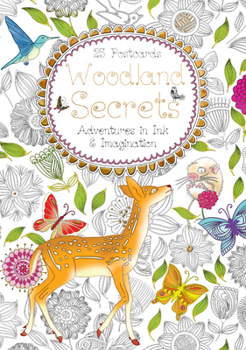 Product Bundle Woodland Secrets Postcard Book: Adventures in Ink and Imagination Book