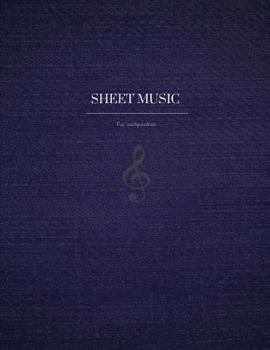 Paperback Sheet Music for Composition: Wide Spaced. 10 Staves Per Page. Book