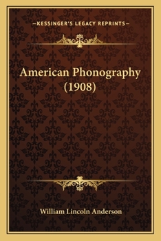 Paperback American Phonography (1908) Book