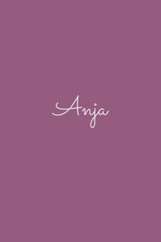 Anja: notebook with the name on the cover, elegant, discreet, official notebook for notes, dot grid notebook,