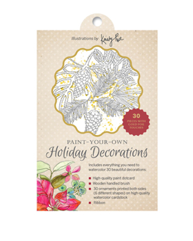 Hardcover Paint-Your-Own Holiday Decorations: Illustrations by Kristy Rice Book