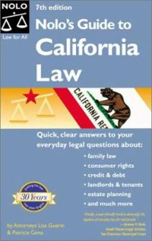 Paperback Nolo's Guide to California Law Book