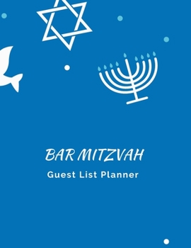 Paperback Bar Mitzvah Guest List Planner: The perfect blue notebook to track your guest's name, addresses, email address, R.S.V.P's, invitations sent, number at Book