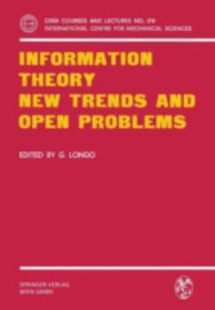 Paperback Information Theory New Trends and Open Problems Book