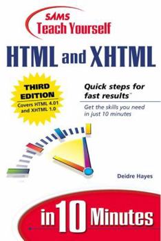 Paperback Sams Teach Yourself HTML and XHTML in 10 Minutes Book