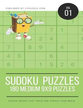 Paperback Sudoku Puzzles - 180 Medium 9x9 Puzzles Book