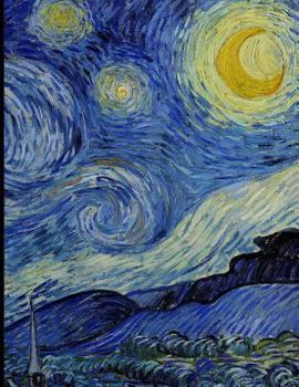 Notebook: Large College Ruled Composition Notebook with Van Gogh's Starry Night; 8.5x11 Notebook, Use as a Journal or Diary or a