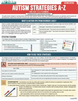 Paperback Autism Strategies A-Z for Level 2 & 3 Learners Book