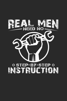 Real men need no instruction: 6x9 DIY | blank with numbers paper | notebook | notes