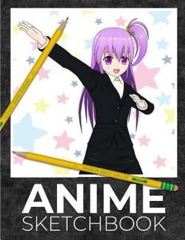 Anime Sketchbook : Manga Sketchbook for Artists, Anime Girl 7, 100 Pages Blank Comic Book, 8. 5x11