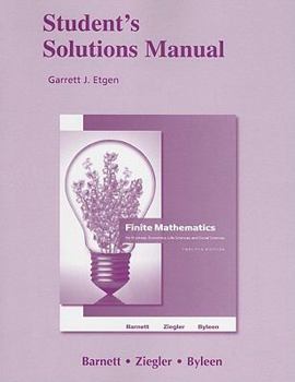 Paperback Student's Solutions Manual for Finite Mathematics for Business, Economics, Life Sciences, and Social Sciences Book