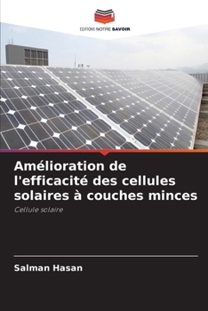 Paperback Amélioration de l'efficacité des cellules solaires à couches minces [French] Book