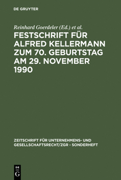 Hardcover Festschrift Für Alfred Kellermann Zum 70. Geburtstag Am 29. November 1990 [German] Book