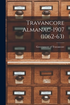 Paperback Travancore Almanac-1907 (1062-63) Book