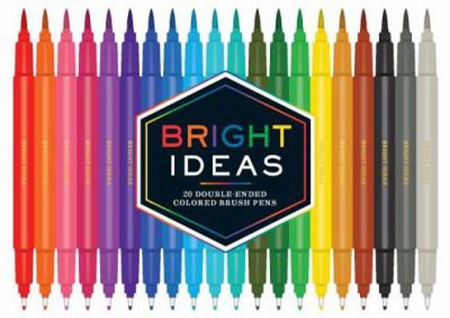 Product Bundle Bright Ideas: 20 Double-Ended Colored Brush Pens: (Dual Brush Pens, Brush Pens for Lettering, Brush Pens with Dual Tips) Book