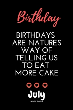 July birthday notebook | Amazing birthday notebook with black cover