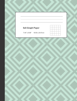 Paperback 5x5 graph paper: Graph Paper Composition Notebook 100 Numbered pages/ 9.69 in. x 7.44 in. Quad Ruled 5x5 Composition Notebook Book