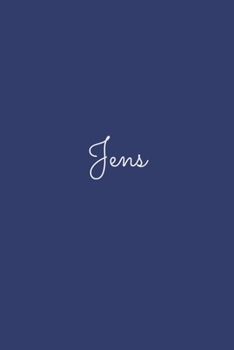 Jens: notebook with the name on the cover, elegant, discreet, official notebook for notes, dot grid notebook,