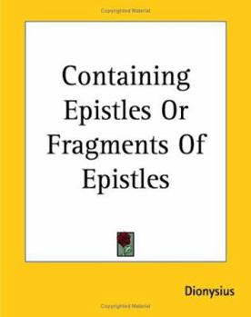 Paperback Containing Epistles Or Fragments Of Epistles Book