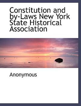 Paperback Constitution and By-Laws New York State Historical Association Book