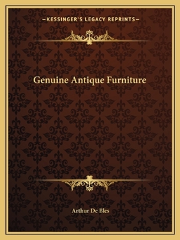 Paperback Genuine Antique Furniture Book