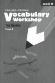 Paperback Vocabulary Workshop Test Booklet Form A Level H [Unqualified] Book