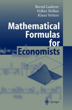 Paperback Mathematical Formulas for Economists Book