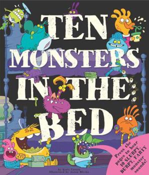 Hardcover Ten Monsters in the Bed Book