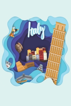 Paperback Italy: Medium Size Notebook with Lined Interior and Daily Entry Ideal for Organization, Taking Notes, Traveling Journal Book