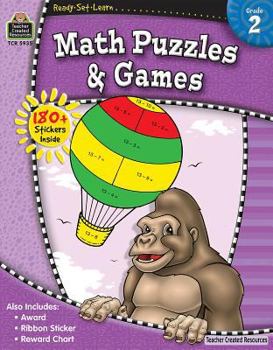 Paperback Ready-Set-Learn: Math Puzzles and Games Grd 2 [With 150+] Book