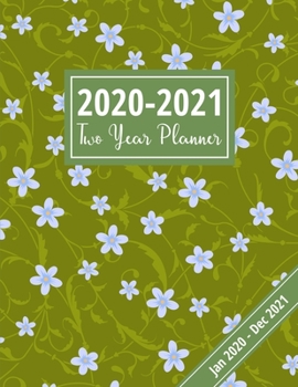 2020-2021 Two Year Planner: Artistic Floral Cover: 24 Month Planner With At A Glance Pages, Appointment & Schedule Organizer (2020-2021 A4 Diary)