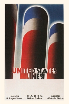 Paperback Vintage Journal United States Lines Travel Poster Book