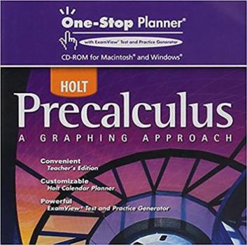 Hardcover Holt Precalculus: One-Stop Planner CD-ROM Book