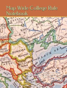 Paperback Map Wide College Rule Notebook: This Interesting Wide Ruled Notebook Is Customized to Suit Everyone's Needs. Book