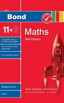 Paperback Bond 11+ Test Papers Maths Multiple-Choice Pack 1 Book